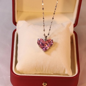 Collana in acciaio al titanio femminile zircone <span class=keywords><strong>amore</strong></span> S925 orecchini carino minoranza design senso <span class=keywords><strong>tutto</strong></span> semplice catena clavicola moda - Product Image 3