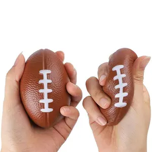 Free sample Hot sale Promotional Gifts Super Decompression Small PU Rugby Squeeze ball American Football Stress Ball Fidget Toy