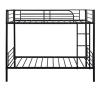 Lit superposé en acier double sur double, soudé, antirouille, haute résistance, avec barrière de sécurité complète, échelle antidérapante, sans sommier, pour dortoir, OEM, vente en gros
