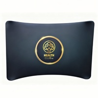 Mur d'affichage portable en tissu tendu pour salon professionnel, impression personnalisée par sublimation, tube en aluminium, 10 pieds, 260 g/m², modèle 2025