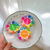 10 pièces/paquet pince à cheveux ensemble mignon doux bel enfant en plastique coloré Mini sourire cerise pince à cheveux filles bébé petite épingle à cheveux en gros