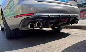 For B9 2017-2019 Cabral Style Sports Rear Bumper Lip Spoiler <b>Diffuser</b> with <b>LED</b>/Exhaust Tailpipe Body Kits Exterior - Product Image 2