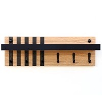 Porte-clés mural en bois en forme de maison personnalisé, sans perçage, étagère de rangement d'entrée pour salon
