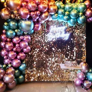 Wholesale wedding gold shimmer wall shimmer sequin wall panel