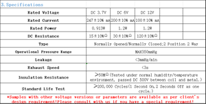 <span class=keywords><strong>Vanne</strong></span> solénoïde micro-électrique haute performance CC normalement fermée, à diaphragme magnétique hydraulique, pour gaz, OEM - Product Image 3
