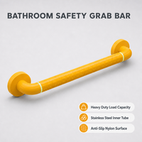 Barre d'appui de sécurité pour salle de bain, main courante murale antidérapante en nylon et acier inoxydable, barre de soutien pour douche, idéale pour personnes âgées et handicapées, pour toilettes