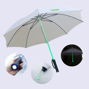 Personalized Custom Promotional Straight Umbrellas Wholesale Luxury Golf Car Outdoor Glow in Dark Led Umbrella for the Rain