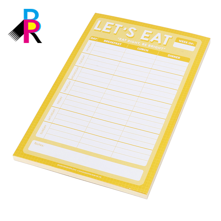 Пользовательский Печатный экологически чистый ежедневный блокнот со списком канцелярских принадлежностей A5