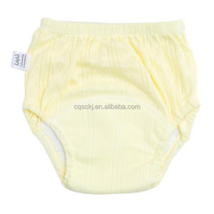 Pantaloni da allenamento per pannolini traspiranti in puro cotone per bambini e bambine, pannolini a prova di perdite sottili per l'estate, mutande tascabili - Product Image 4