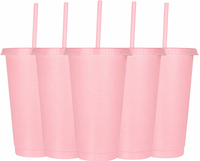 Gobelet de voyage réutilisable en plastique 24oz, compatible lave-vaisselle, avec revêtement, idéal pour les fêtes, anniversaires et festivals
