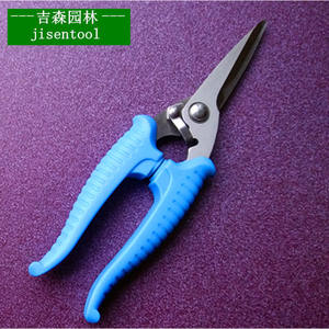 กรรไกรตัดแต่งกิ่ง Jisentool สแตนเลสสตีล โครงสร้างแบบผีเสื้อ สีฟ้า ขนาด 10-20 มม. สำหรับตัดแต่งกิ่งไม้เลื้อย เก็บผลไม้ เครื่องมือแบบใช้มือ - Product Image 1