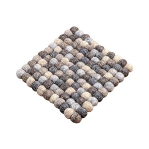 <b>Coasters</b> In Natural Tones 20X20Cm Wool Felt Square <b>Drink</b> Mat <b>For</b> Table Use - Product Image 1