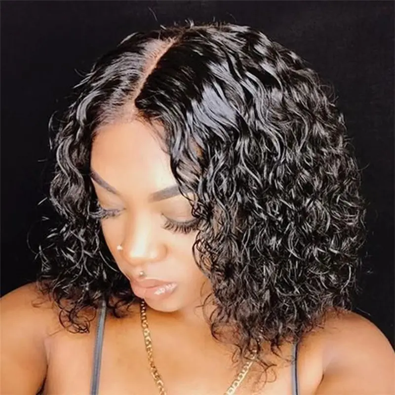 Chinesische Lieferanten für Echthaar und synthetische Perücken Afro Kinky Curly Yaki Short Perücke für schwarze Frauen