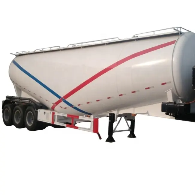 Customized 3 Axle Dry Bulk Powder Tank Semi Trailer Cement Powder Material Transport Tanker Semi-trailer New