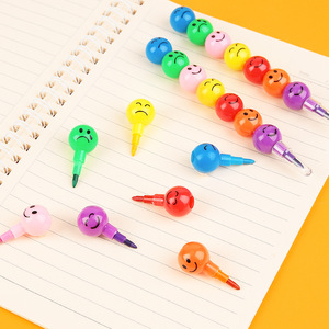 ชุดสีเทียนลายกราฟฟิตีสำหรับเด็กน่ารัก7สีน้ำตาลรูปน้ำเต้าดินสอคาวาอี้ - Product Image 3