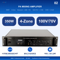 Amplificateur PA HKNC HG-A3350 350W avec fonction de suppression de micro pour musique, sortie ligne 100V pour sonnerie de diffusion sur campus
