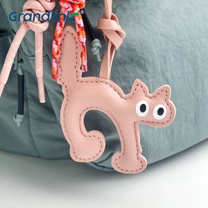 Gantungan kunci lucu kulit kucing Dachshund huruf tali simpul dihiasi multiwarna opsional tas lucu ornamen gantung - Product Image 3
