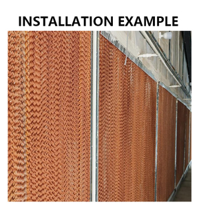 Nouvelle couverture de refroidissement évaporatif en papier avec cadre et pompe pour le refroidissement des serres d'élevage de bétail et de volailles sur les fermes - Product Image 5