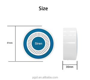 Alarma <span class=keywords><strong>Audible</strong></span> y Visual Interior PGST, DC5V 1000mAh, Inalámbrica RF433, Alarma de Luz, Sirena de Advertencia con Luz Estroboscópica - Product Image 4