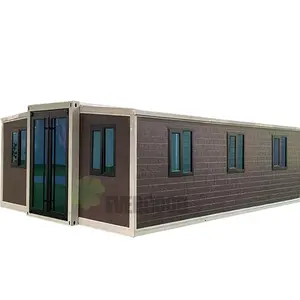 Lüks taşınabilir 3 in 1 prefabrik ev modüler 3 yatak odası konteyner evler 40ft genişletilebilir konteyner ev