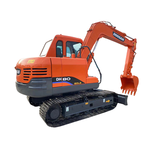 รถขุดดิน Doosan DH80 สีทอง แบบตีนตะขาบ เครื่องจักรก่อสร้างหนักจากเกาหลี มือสอง ได้รับการรับรอง น้ำหนัก 7830 กก. 0-2000 - Product Image 6