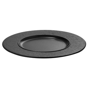 <b>Black</b> Melamine Round <b>Plate</b> Set 310 Commercial Use For Hotel Party Steak Vegetable Dish Serving - Product Image 2