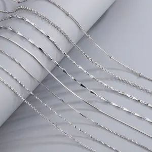 Venta caliente precio de fábrica S925 plata esterlina alta calidad caja cadena ajustable perla Cruz cadena gargantilla Collar para mujer