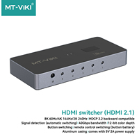 Commutateur HDMI 5 entrées 1 sortie 4K60Hz Ultra HDR avec télécommande IR, transmission haute vitesse 40 Gbps, pour TV, ordinateur portable, ordinateur