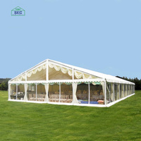 Carpas de Lujo Personalizadas para Bodas, 10x20, Tela de PVC, Postes de Aluminio, Impermeables, para 200-500 Personas, Eventos y Fiestas al Aire Libre