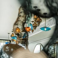 Lustre suspendu en verre LED ANNO Murano pour appartement de luxe et espace de vie