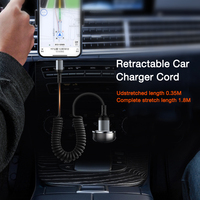 Kabel Data USB Type-C 6A Fast Charging 100W Berbahan Logam Tembaga Murni dengan Pelindung Kepang dan Selubung PVC Retractable untuk Ponsel dan Earphone