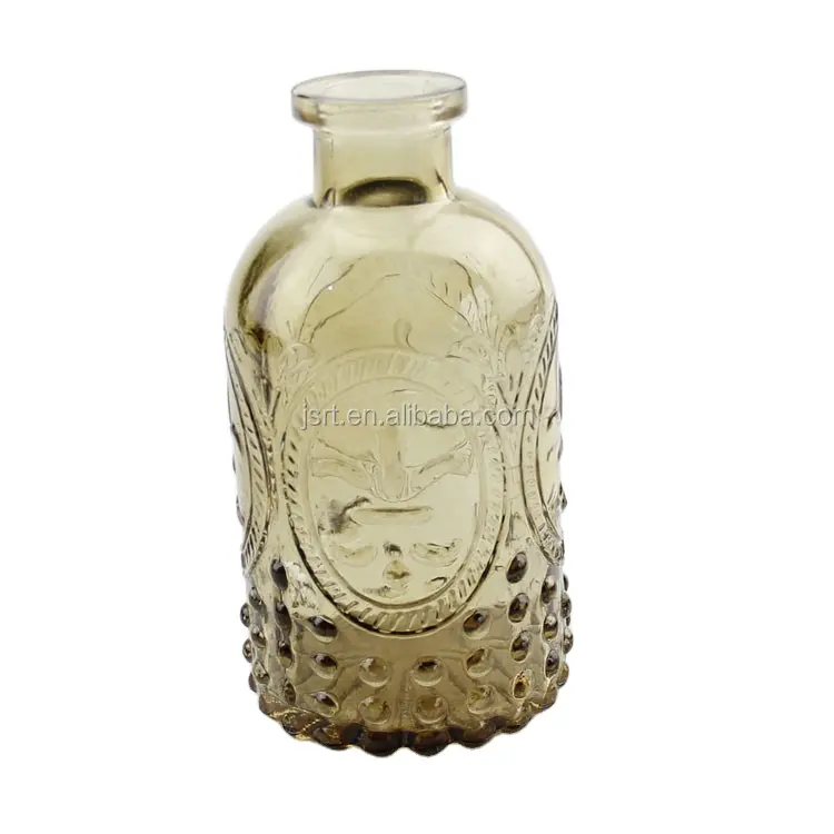 Penjualan Terbaik Vas Bunga Timbul Kaca Antik Vas Kedap Udara Wadah Air Grosir Botol Beraroma Gabus