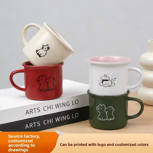 Imitation <b>Enamel</b> Ceramic <b>Mug</b> Custom Logo Cartoon Nostalgic Vintage Advertising Gift Coffee Cup Microwave Safe High-Temperature - Product Image 6