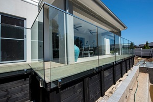 Hiện đại kính không khung ban công lan can với Wall Mount Spigot và lan can bằng thép không gỉ cho ngoài trời cầu thang lan can - Product Image 6