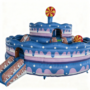 Castillo <span class=keywords><strong>Inflable</strong></span> con Temática <span class=keywords><strong>de</strong></span> Pastel, Castillo <span class=keywords><strong>Inflable</strong></span> para Jugar al Escondite, Trampolín para Niños para Fiestas <span class=keywords><strong>de</strong></span> Cumpleaños y Parques <span class=keywords><strong>de</strong></span> Diversiones - Product Image 2