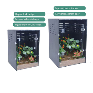PVC Acryl Reptilien käfig Gehäuse Terrarium <span class=keywords><strong>Vivarium</strong></span> für Eidechse Python Bart Drachen Gecko Fütterung Reptilien gehäuse - Product Image 2