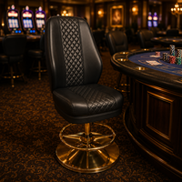 Fauteuil de poker professionnel SUCCESSOR, revêtement personnalisé, pivotant, robuste, pour casino, hôtels, complexes hôteliers et clubs de jeux