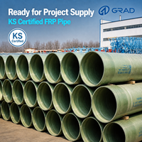 Tubería de FRP Enrollada con Filamento, Tubería de Plástico Reforzado con Fibra de Vidrio (GRP) de Alta Resistencia para Refrigeración Industrial