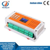 Huaqingjun 24DI 24DO Salidas de transistores PLC RS485 2 Entradas analógicas Salidas 0-10V 0-20mA Salida de pulso Modbus RTU PLC para sensores