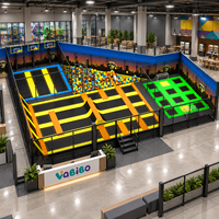 Équipement de parc de trampolines intérieur personnalisé Vabibo TP043, trampoline commercial à saut libre, fosse en mousse haute densité, obstacles Ninja, FEC