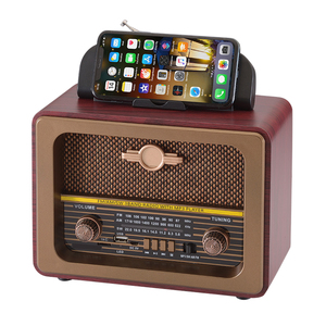 Radio Retro Vintage NS-8073BT <span class=keywords><strong>FM</strong></span> AM SW de <span class=keywords><strong>3</strong></span> Bandas, Radios Recargables con Reproductor de MP3 USB SD TF, Radio Multifunción de Madera - Product Image 3