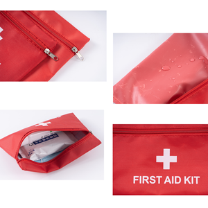 Kotak P3K Portabel Tahan Air Oxford Ukuran 20*14 cm, Tas Kecil untuk Perjalanan, Tempat Penyimpanan Obat dan Pil - Product Image 3