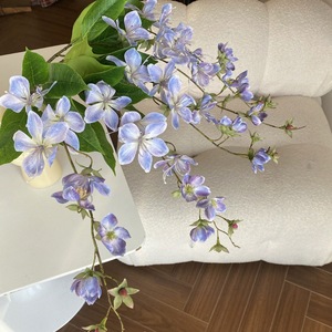 Fleur artificielle en soie Gardenia Jasmin pleureur simulé, tige unique, luxe léger, pour décoration intérieure - Product Image 1