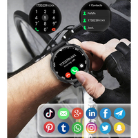 Montre connectée GPS 1,43 pouces AMOLED, étanche 5ATM IP68, cartes hors ligne, assistant vocal IA, plus de 170 modes sportifs, lampe torche LED, pour l'extérieur