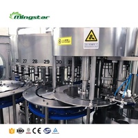 Mingstar prix usine complète automatique mini petite entreprise bouteille eau lavage embouteillage et capsulage machine