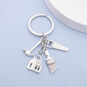Moda europea y americana, accesorios de bricolaje, herramienta de cepillo para casa, llave creativa, arquitecto, <span class=keywords><strong>agencia</strong></span> de casa, llavero - Product Image 3