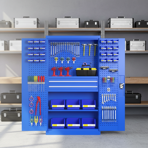 Armoire de rangement d'outils en acier portable, chariot d'atelier avec placard de <span class=keywords><strong>garage</strong></span> pour l'organisation des outils - Product Image 1