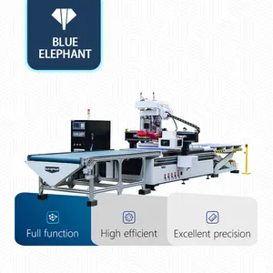 เครื่อง1325เราเตอร์ไม้ระบบ CNC 3แกนสำหรับการโหลดและขนถ่ายอัตโนมัติเครื่องทำรังสำหรับทำตู้เฟอร์นิเจอร์