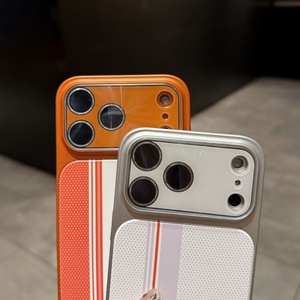 Custodia per Cellulare in Pelle a Righe Design Business per <span class=keywords><strong>iPhone</strong></span> <span class=keywords><strong>13</strong></span> 14 15 16 17 Pro Max con Protezione Laser per <span class=keywords><strong>Fotocamera</strong></span> - Product Image 3