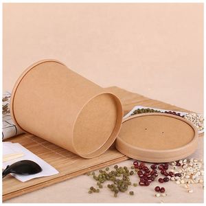 ถังกระดาษสำหรับซุปกระดาษคราฟท์32ออนซ์ถ้วยกระดาษใส่อาหารแบบใช้แล้วทิ้งออกแบบได้ตามต้องการ - Product Image 5